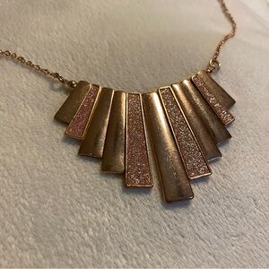 Cute Rose Gold Sparkly Statement Necklace